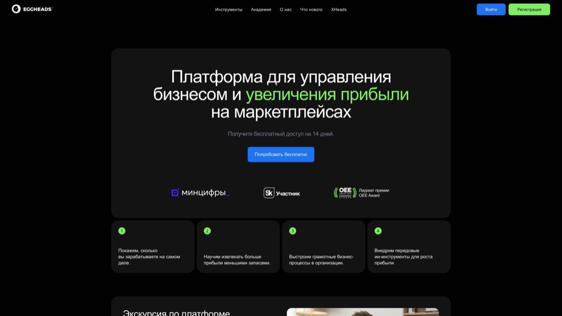 eggheads.solutions — главная страница сайта
