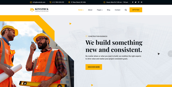 Konstruk - Construction WordPress Theme