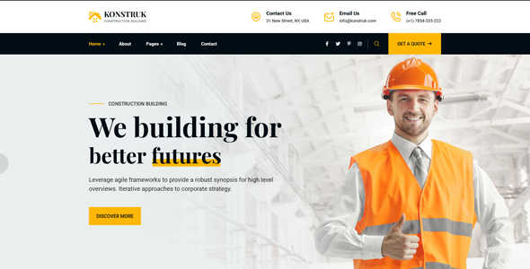 Konstruk - Construction WordPress Theme