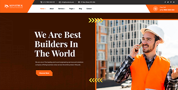 Konstruk - Construction WordPress Theme