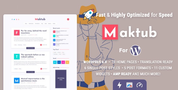 Maktub – Minimal & Lightweight Blog for WordPress