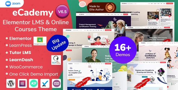 eCademy – Education LMS & Online Coaching Courses WordPress Theme